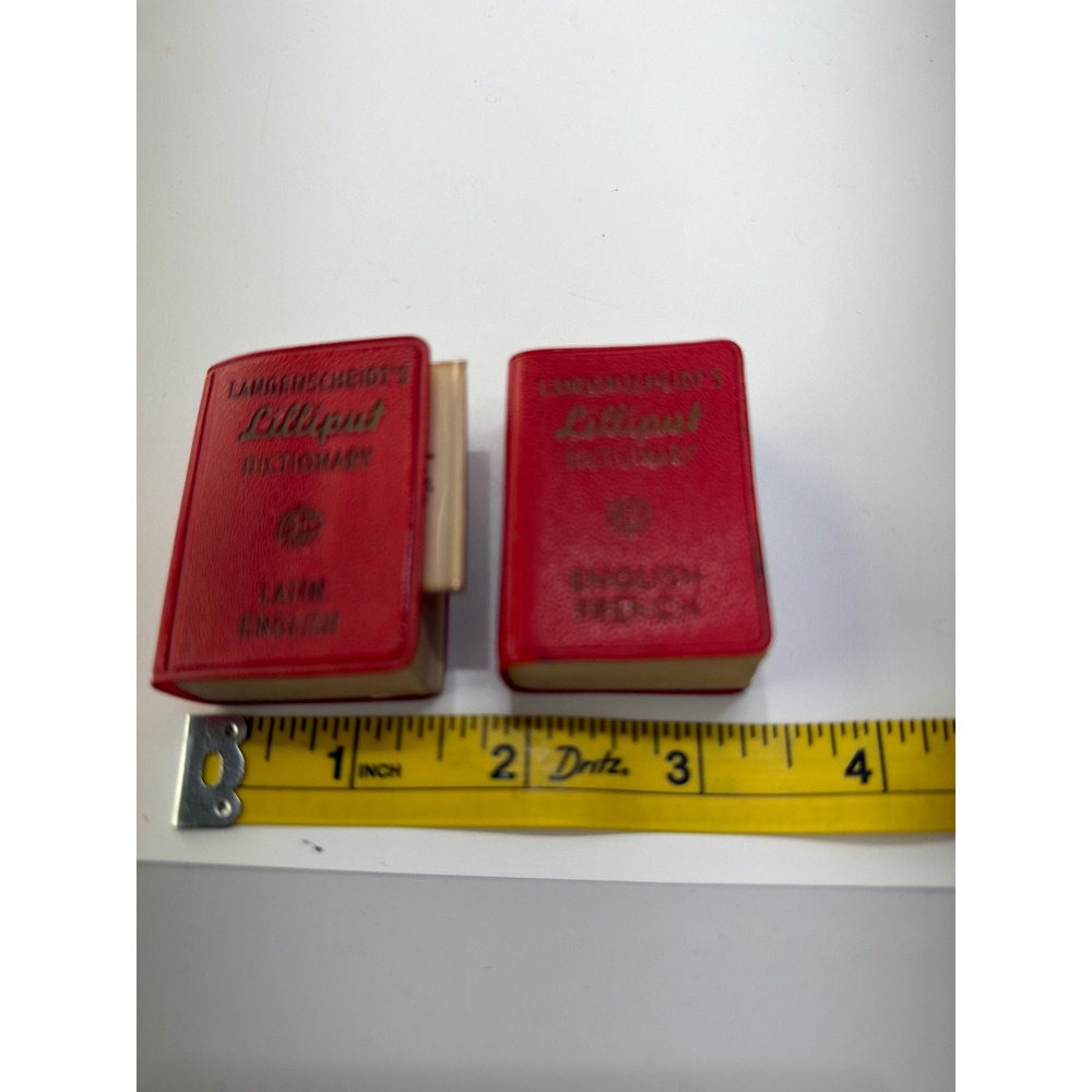 Vintage Langenscheidt Lilliput Dictionary Set Latin English French Mini Books - Picture 10 of 10